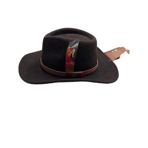 Outback Trading Company Brown Wool Fedora Hat